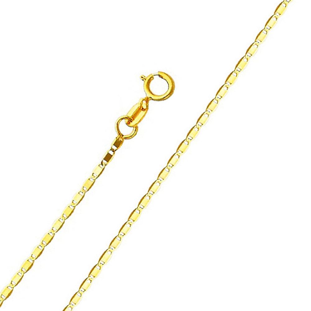 14k Yellow Gold Saint Christopher Round Medallion with 1.6mm Rolo Chain