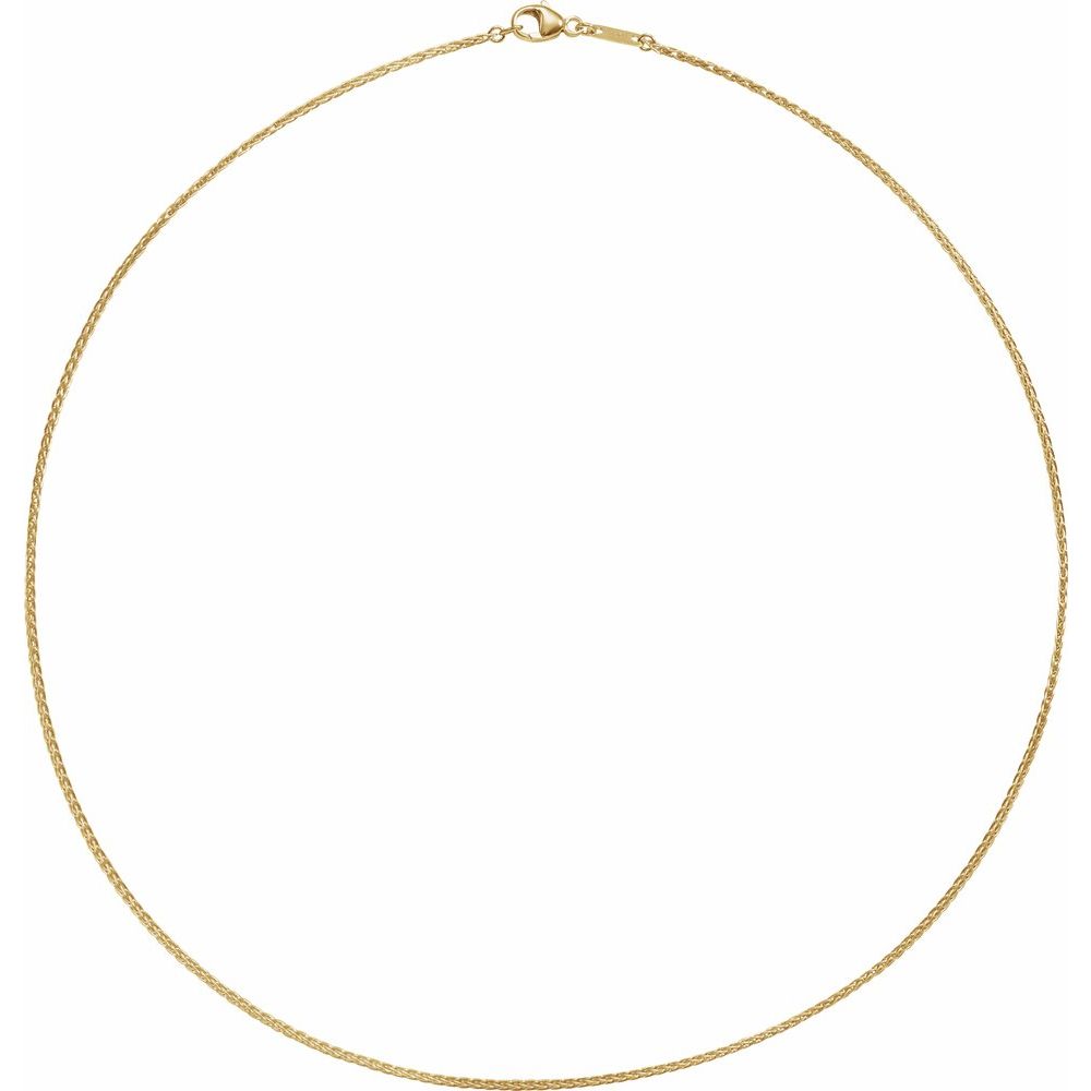 18K Yellow Gold 1.2 mm Wheat Chain