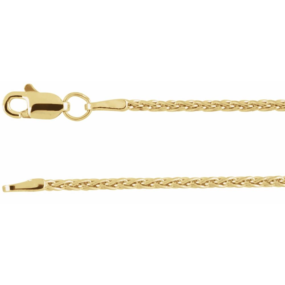 14K Yellow or White Gold 1.5 mm Wheat Chain