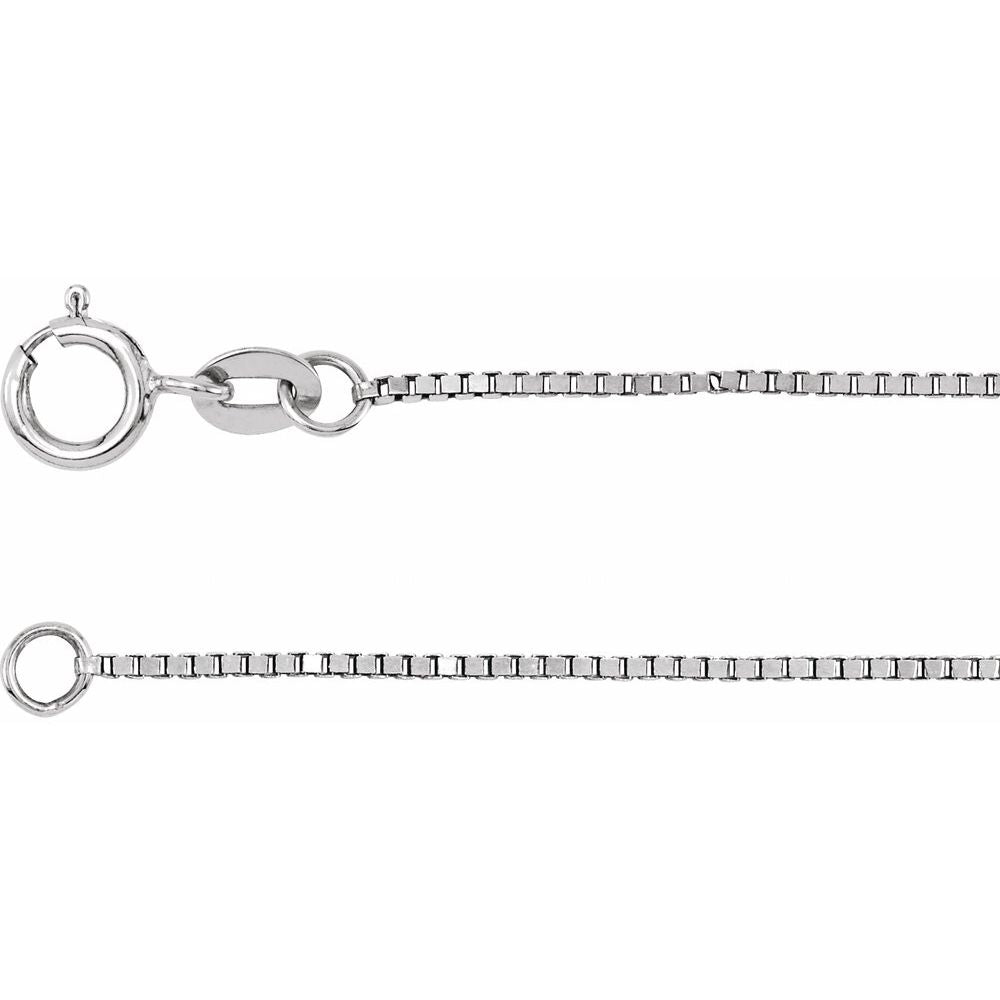 14k White or Yellow Gold 0.75 mm Box Chains