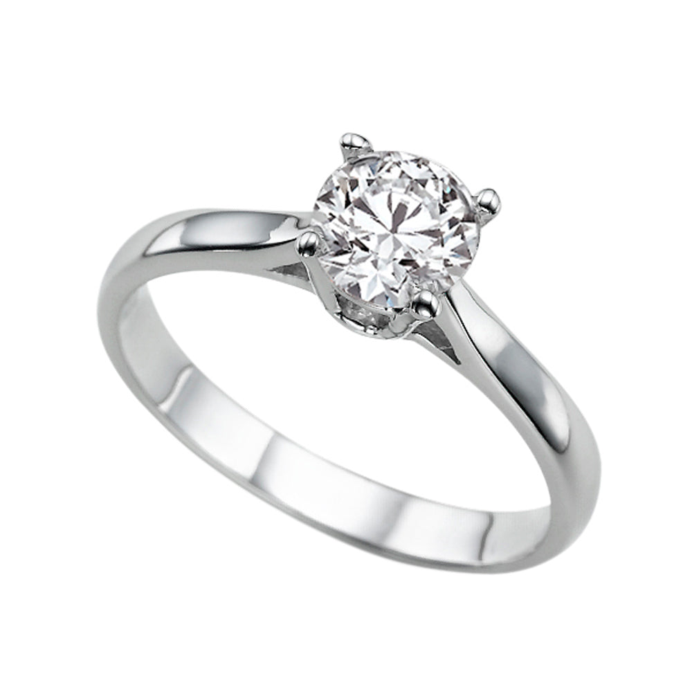 18k Gold 1.09ct Lab-Grown Round Brilliant IGI Diamond Solitaire Engagement Ring