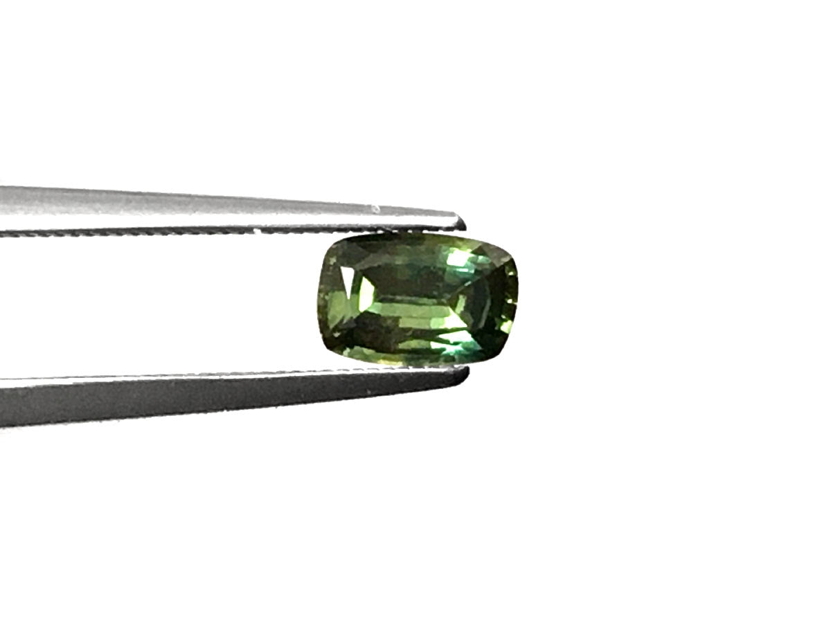 Natural Cushion-shape 0.83 carat Heated Teal Blue-Green Sapphire