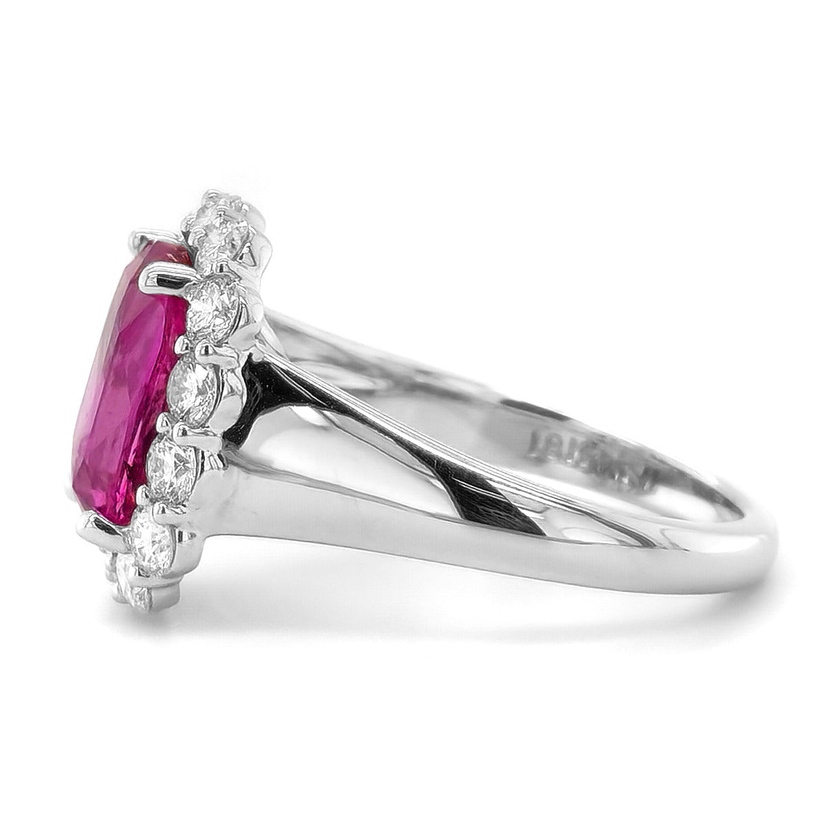 18k White Gold 5.49ct TGW Pink Sapphire and Diamond One-of-a-Kind Ring