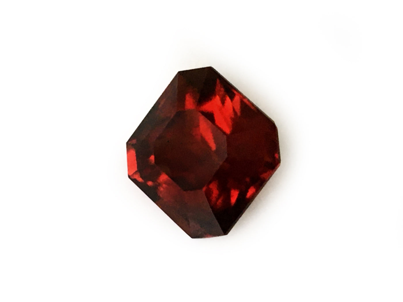 Natural Octagonal-shape 16.91 carat Red Hessonite Garnet