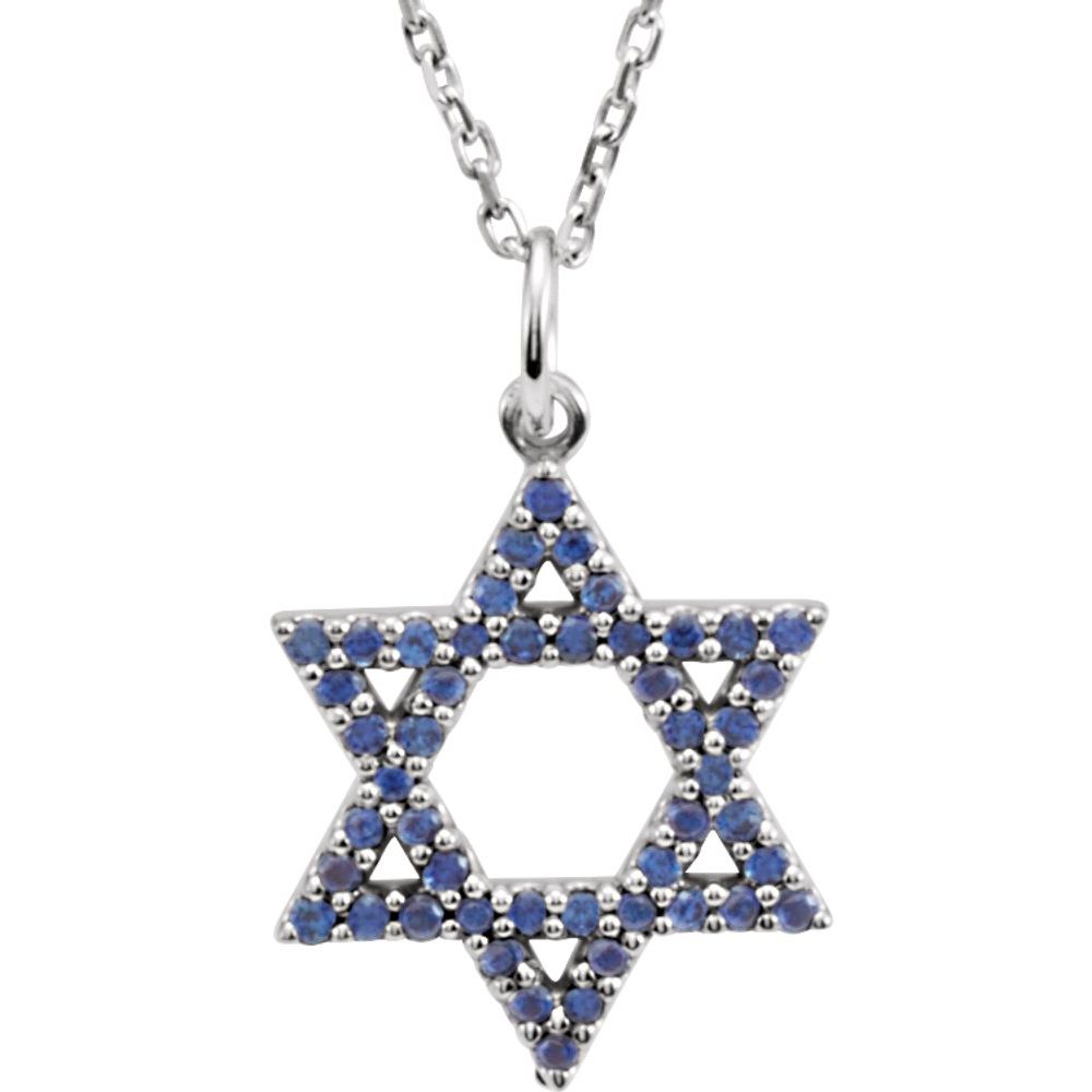 14k Yellow Gold 1/5 CTW Natural Diamond Star of David Necklace