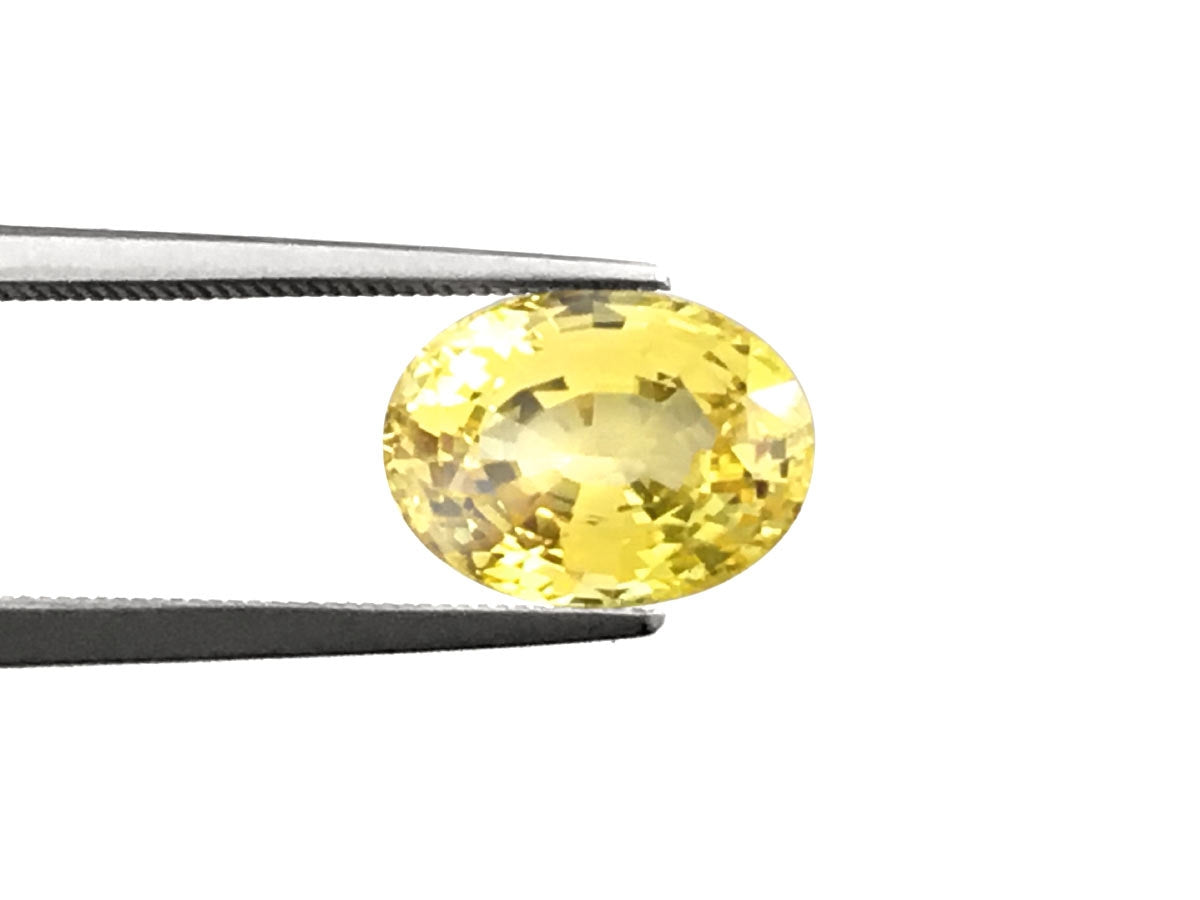 Natural Oval-shape 5.39 carat Yellow Sapphire - GIA Certified