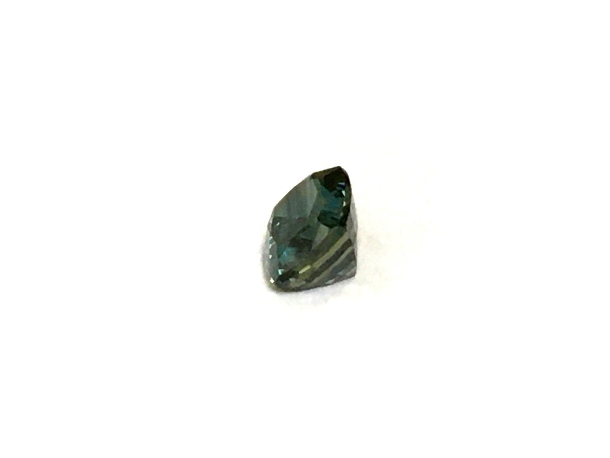 Natural Cushion-shape 0.79 carat Teal Blue-Green Sapphire