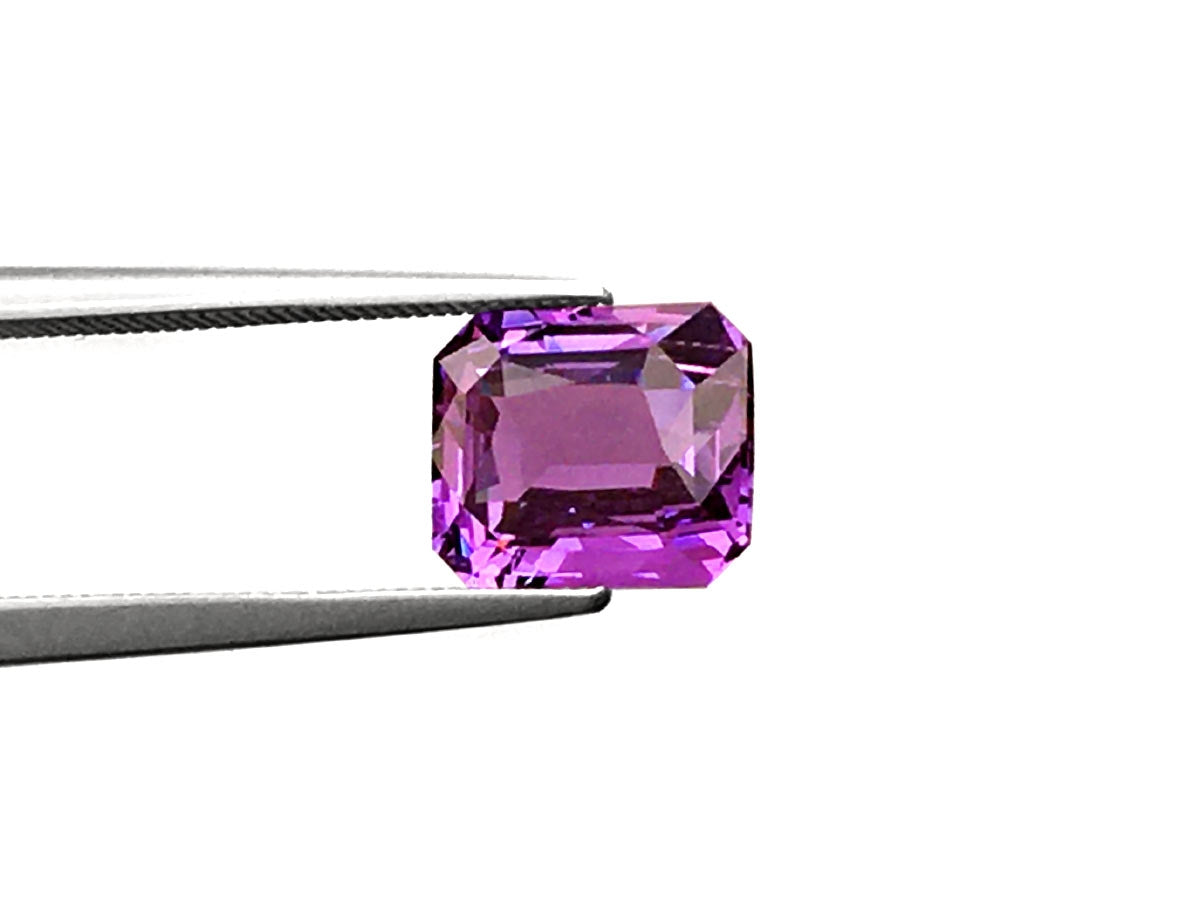 Natural Octagonal-shape 3.28 carat Purple Sapphire - GIA Certified