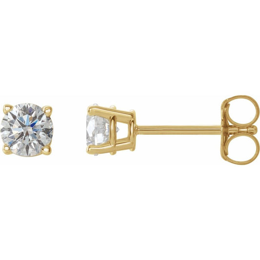 14k Yellow Gold 1/2 CTW Natural Diamond Stud Earrings