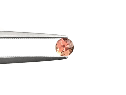 Natural Round-shape 0.41 carat Pink-Orange Padparadsha Sapphire - AIGS Certified