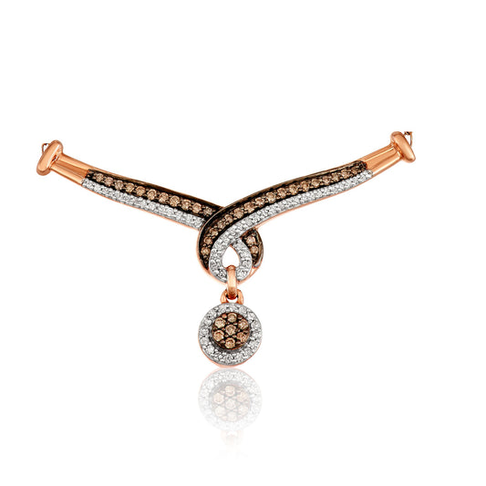 10k Rose Gold 0.50 ct TDW White Diamond Fancy Drop Necklace