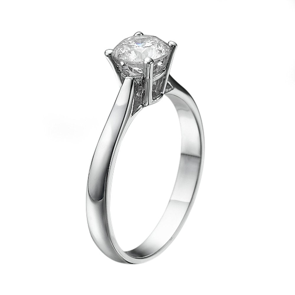 18k Gold 1.27ct Lab-Grown Round Brilliant IGI Diamond Solitaire Engagement Ring