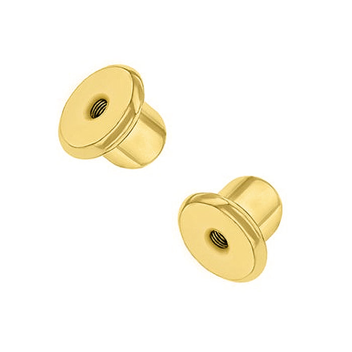 14k Yellow Gold Screw-Back Earring Closure Replacement - 2 Pairs