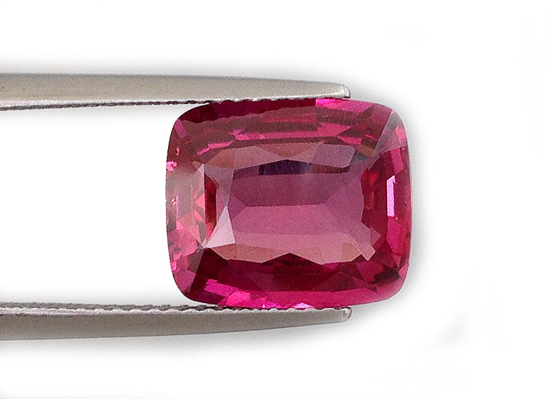 Natural Unheated Pink-Red Ruby Cushion-shape 5.99 carats with GRS Report