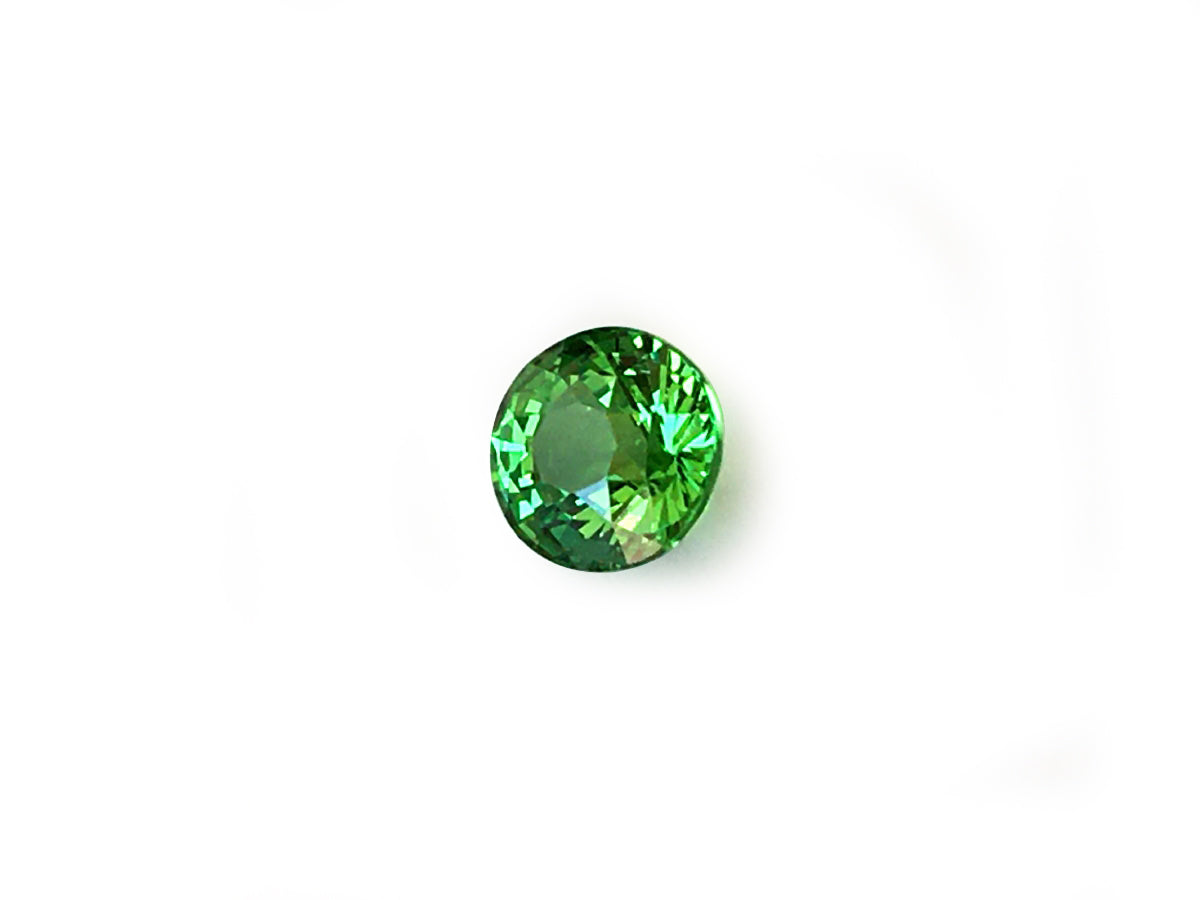 Natural Round-shape 1.08 carat Green Tsavorite