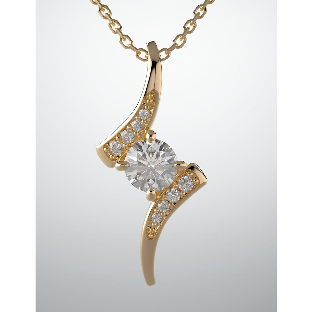 14k Yellow Gold 1/3 CTW Natural Diamond Pendant