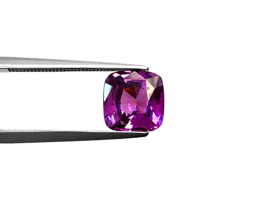 Natural Cushion-shape 3.12 carat Pinkish Purple Sapphire - GIA Certified