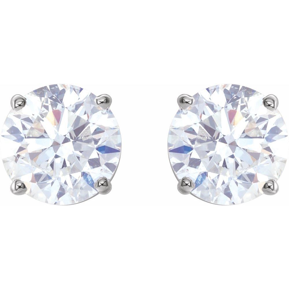 14k White Gold 2 CTW Natural Diamond Stud Earrings