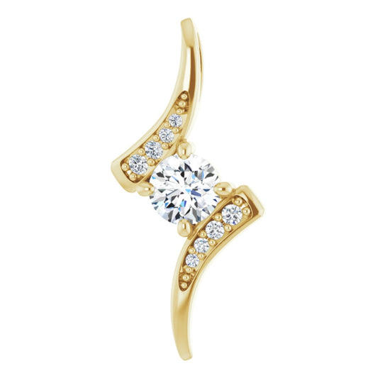 14k Yellow Gold 1/3 CTW Natural Diamond Pendant