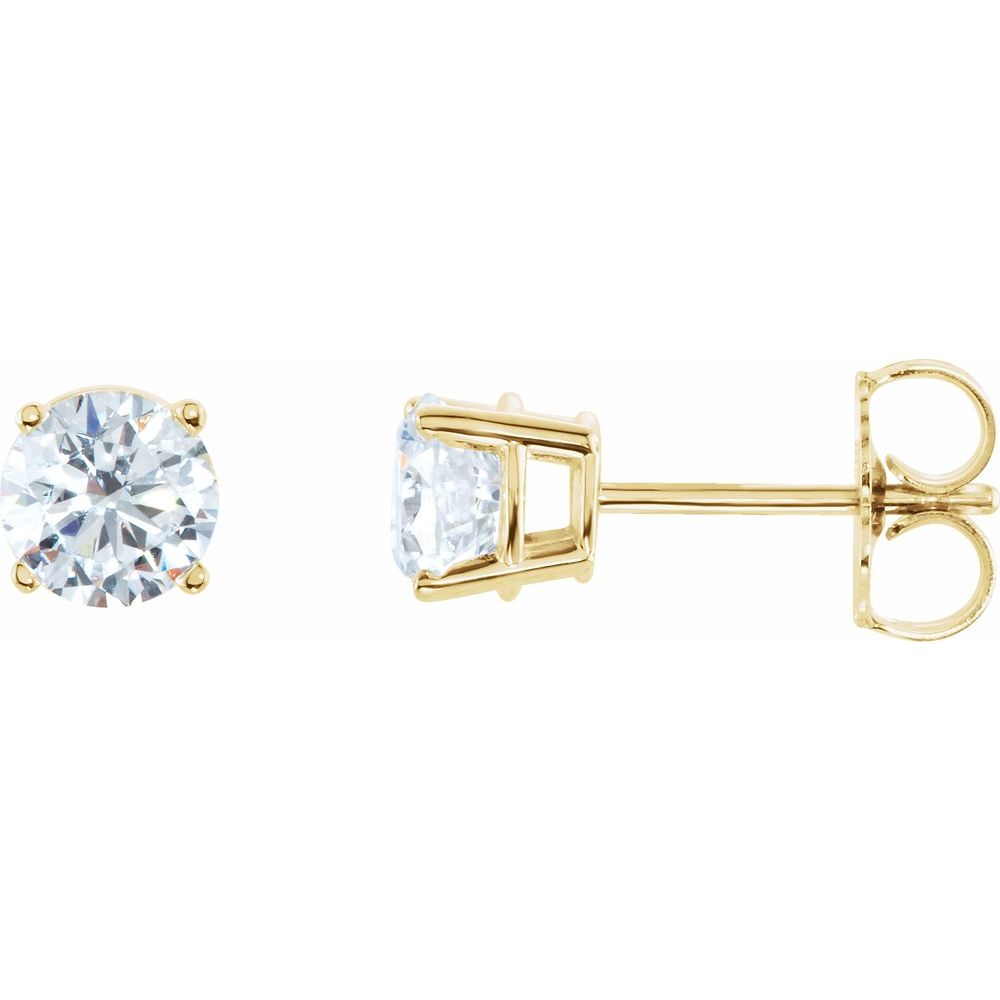 14k Yellow Gold 1 CTW Natural Diamond Stud Earrings