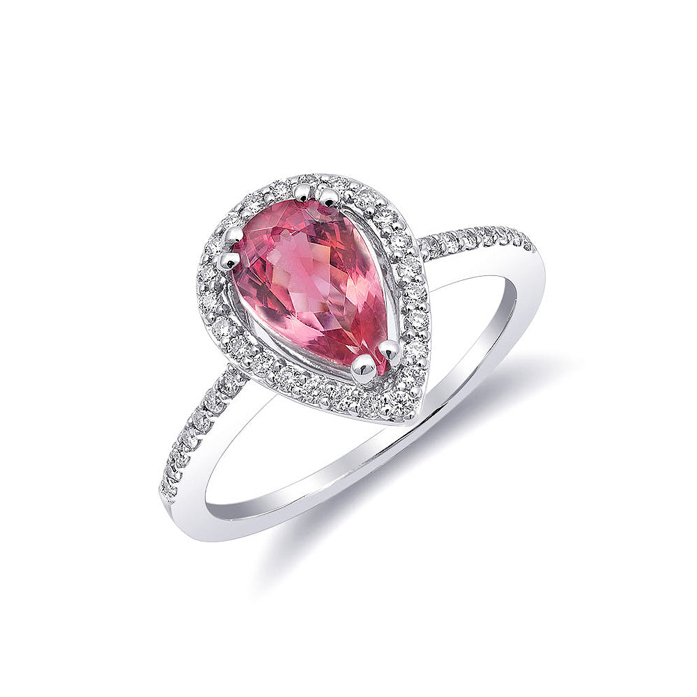 14k White Gold 1.33ct TGW Tanzanian Spinel and Diamond One-of-a-Kind Ring