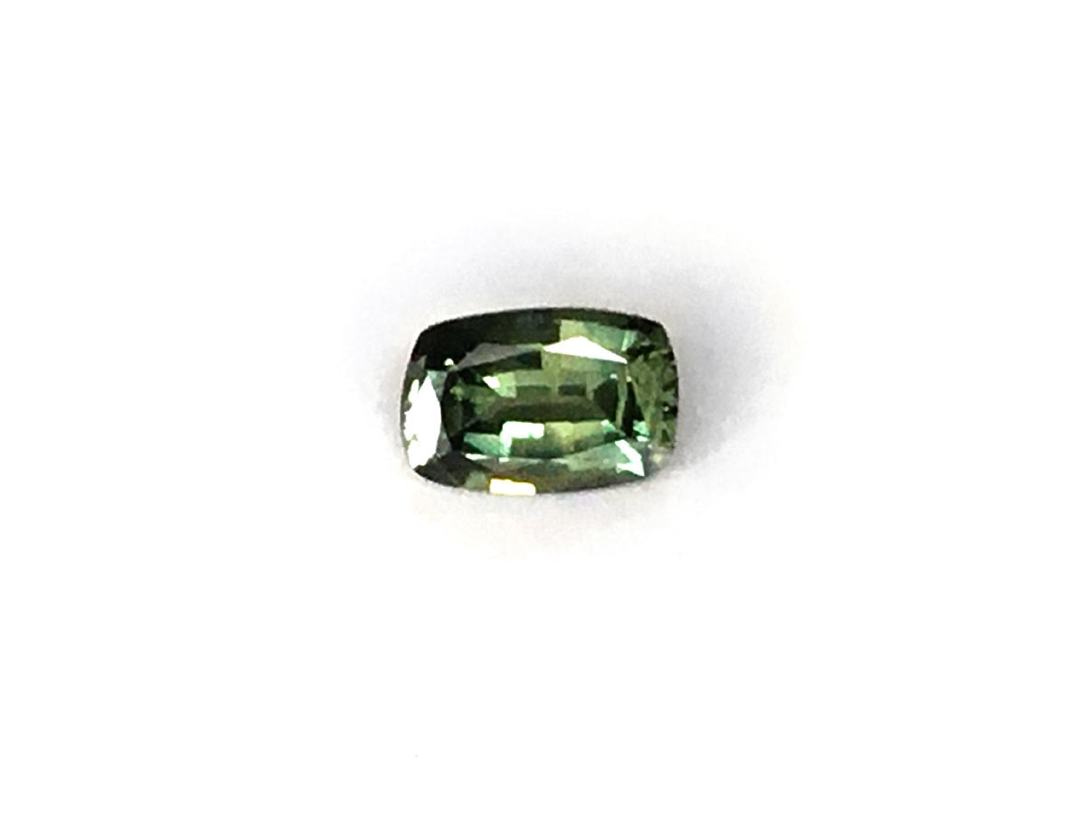 Natural Cushion-shape 0.83 carat Heated Teal Blue-Green Sapphire