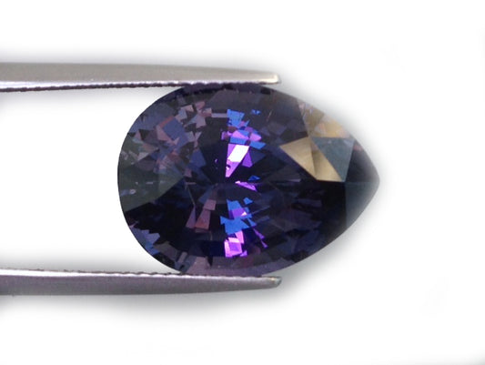 Natural Color-change Blue-Violet Spinel Pear-shape 11.37 carats with GIA Report