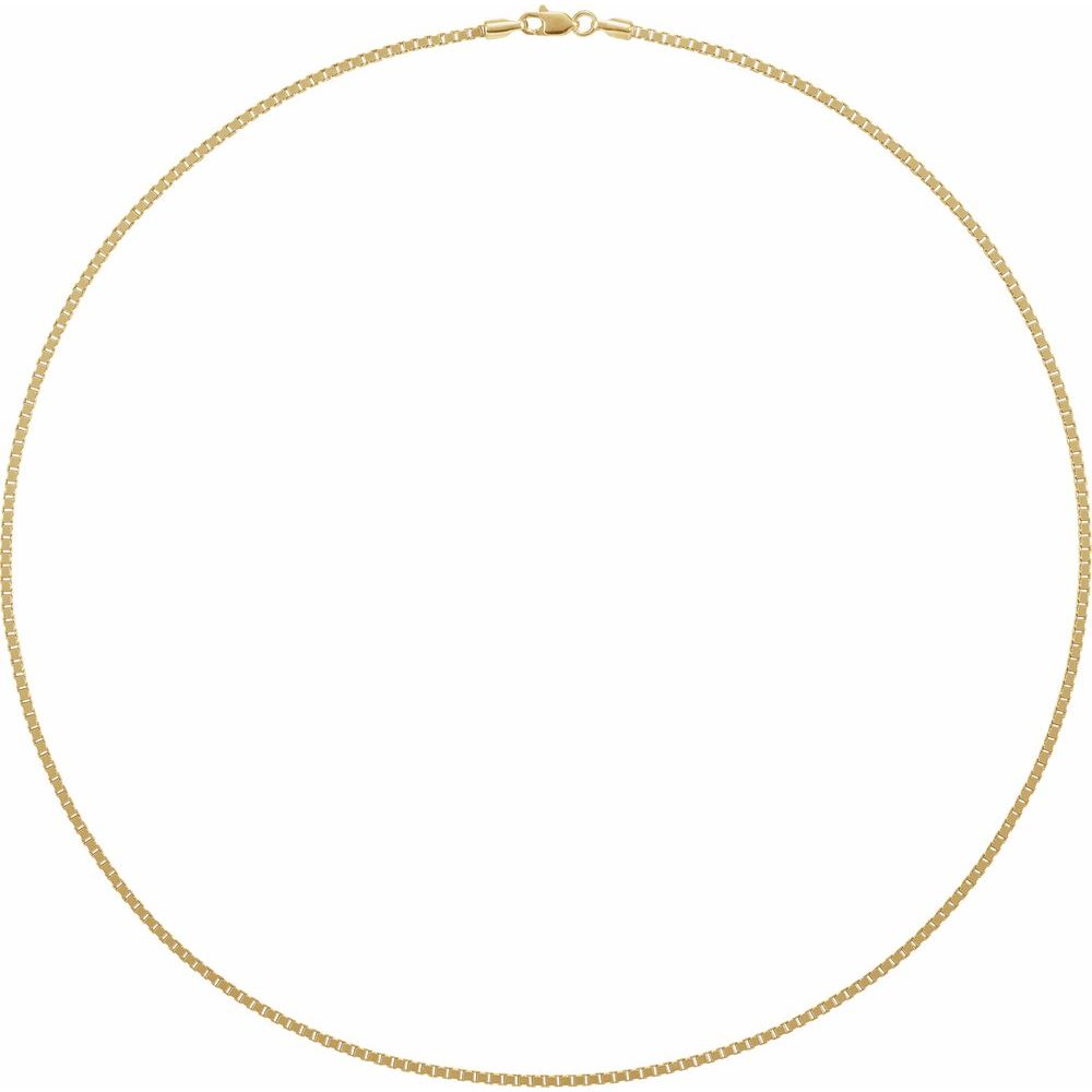 14K White, Yellow or Rose Gold 1.82 mm Wide Box Chain