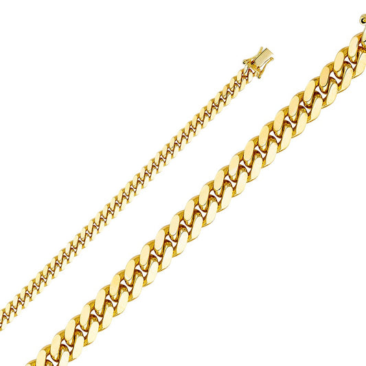 14k Yellow Gold 5.9mm Wide Miami Cuban Men's Chain Necklace