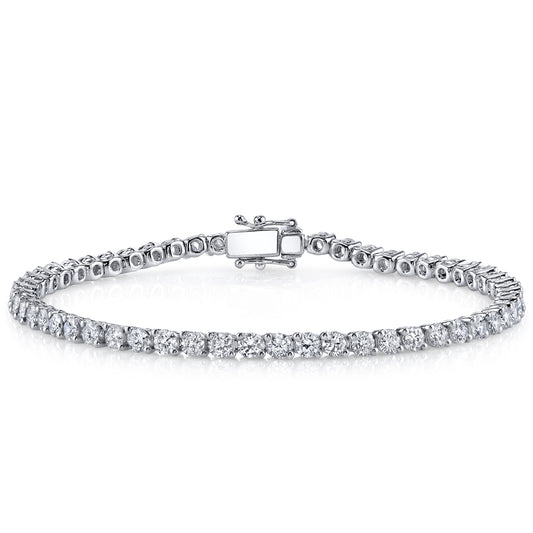14k White Gold 3 carat TW Flexible Diamond Tennis Bracelet (H-I, I1-I2)