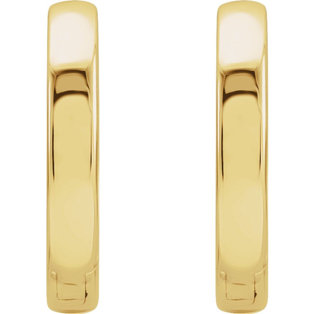 18K Yellow Gold 16 mm Hinged Hoop Earrings