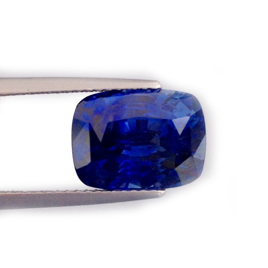 Natural Extremely Rare Unheated Blue Sapphire Cushion-shape 7.58 carats with GRS Report