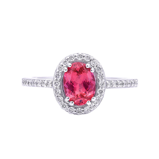 14k White Gold 1.2ct TGW Tanzanian Spinel and Diamond One-of-a-Kind Ring