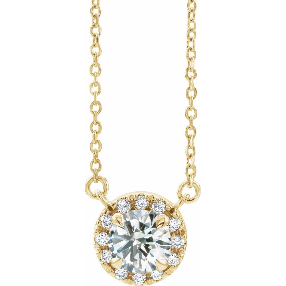 14k Yellow Gold 1/3 CTW Lab-Grown Diamond French-Set 16-18" Necklace