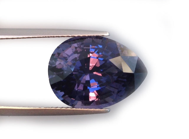 Natural Color-change Blue-Violet Spinel Pear-shape 11.37 carats with GIA Report