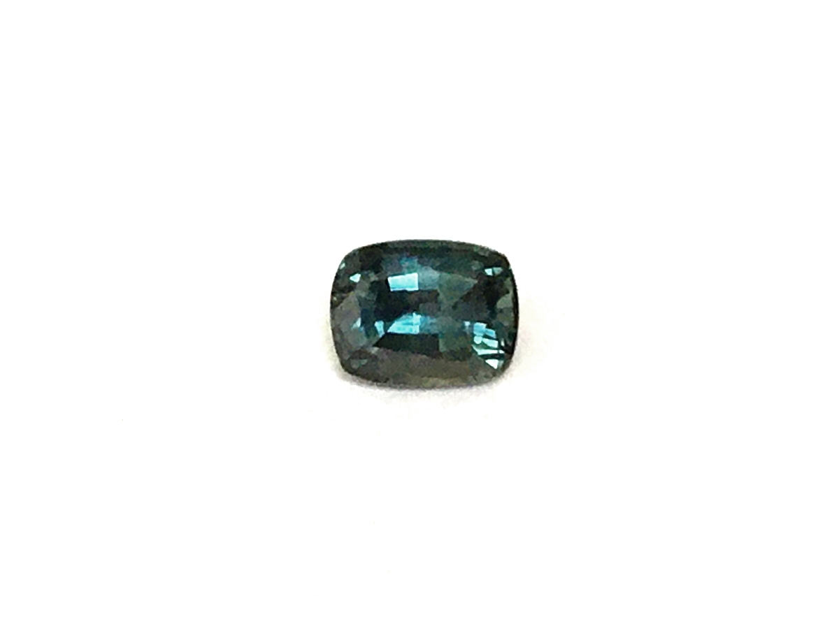 Natural Cushion-shape 0.79 carat Teal Blue-Green Sapphire