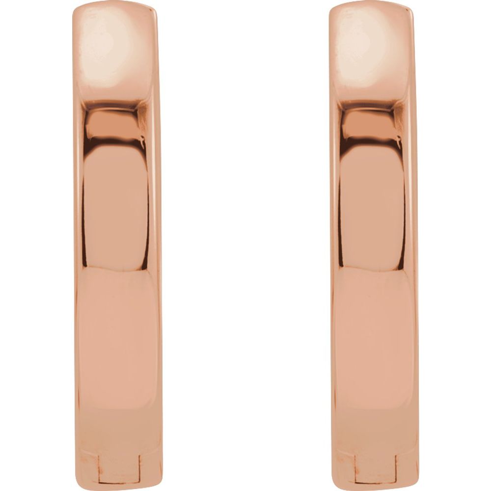 14K Rose Gold 16 mm Hinged Hoop Earring