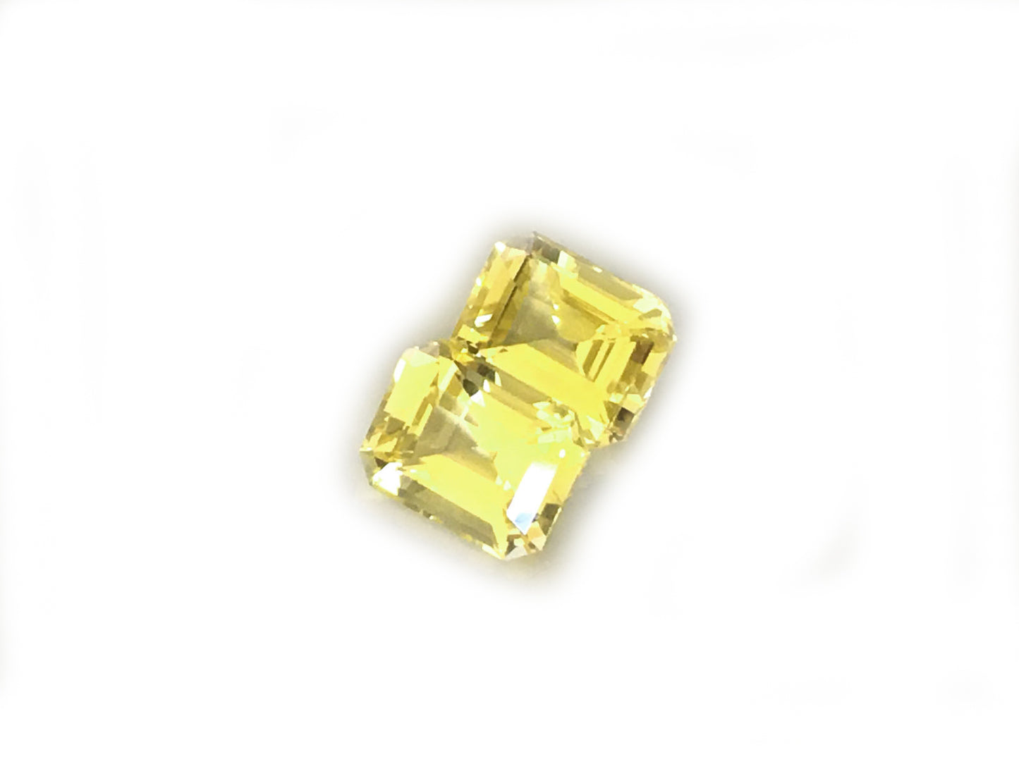 Matching PAIR of Octagonal-shape 3.13 carat Yellow Sapphire - GIA Certified