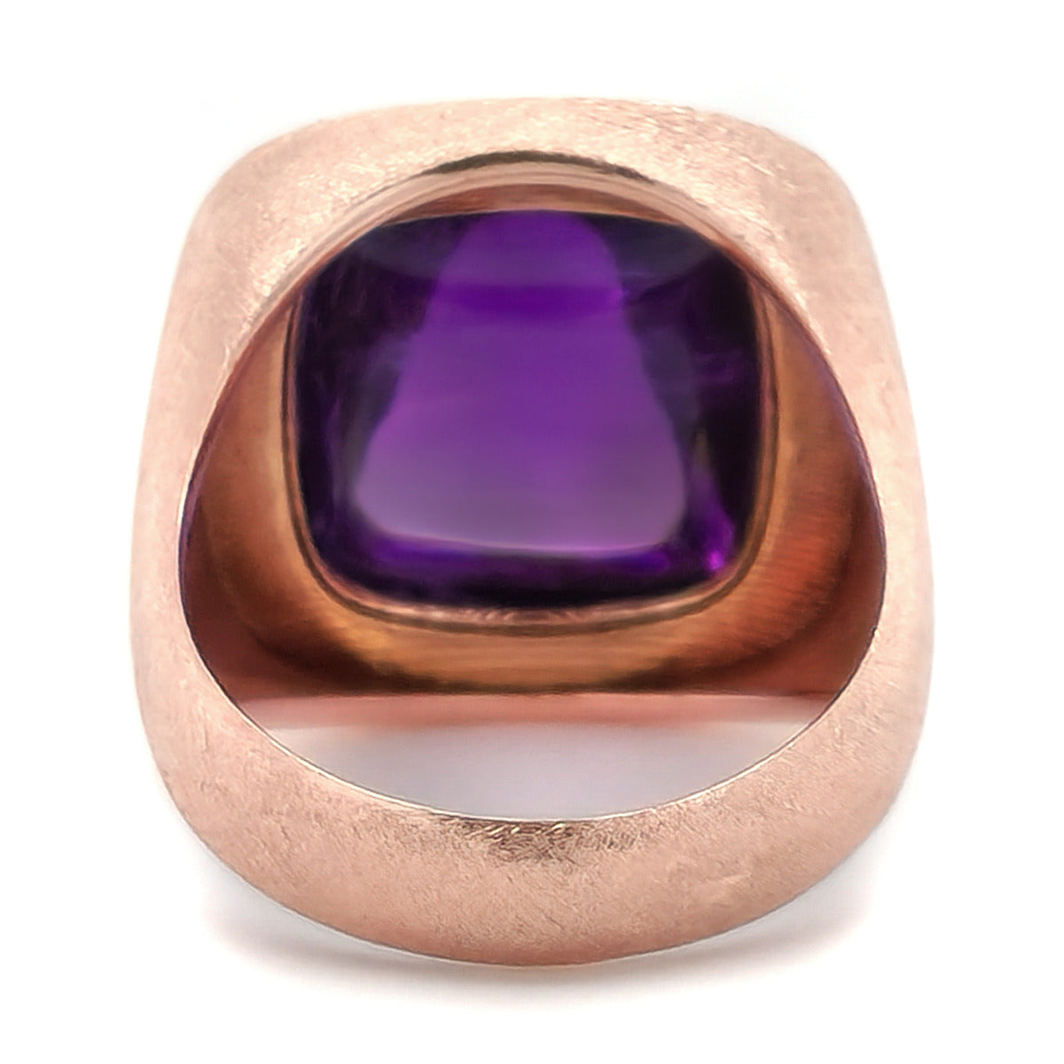 14K Rose Gold 16.01ct TGW Purple Amethyst and Diamond One-of-a-Kind Ring