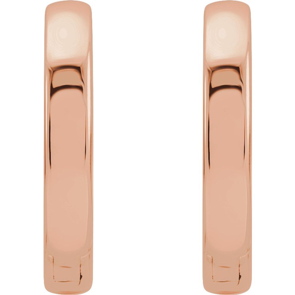 14K Rose Gold 14 mm Hinged Hoop Earring