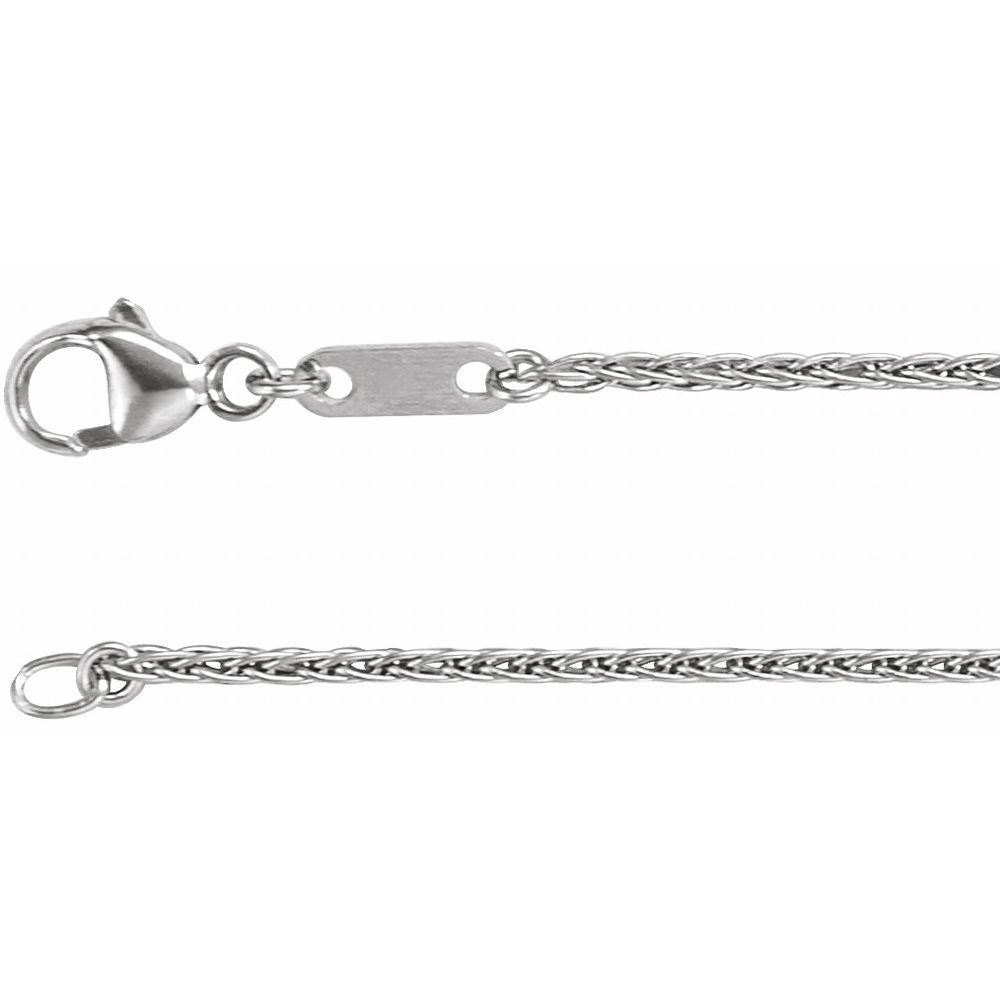 10K White or Yellow Gold 1.2 mm Wheat Chain