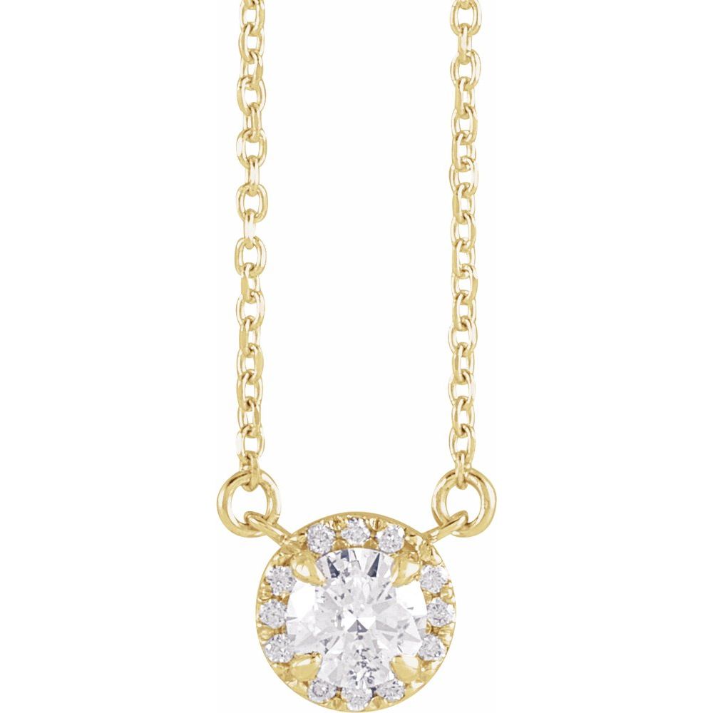 14k Yellow Gold 1/3 CTW Natural Diamond 16" Necklace