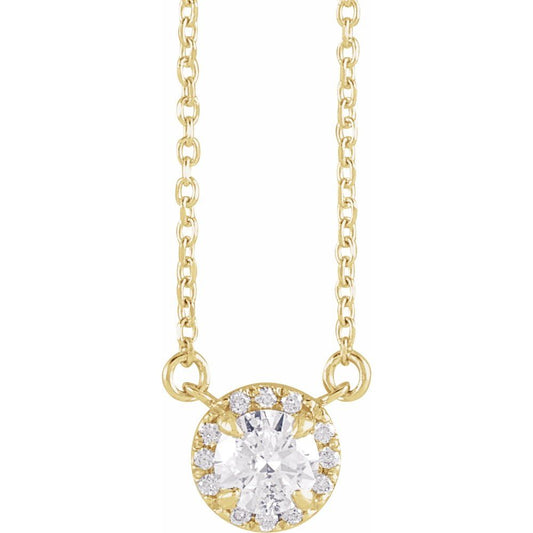 14k Yellow Gold 1/3 CTW Natural Diamond 16" Necklace