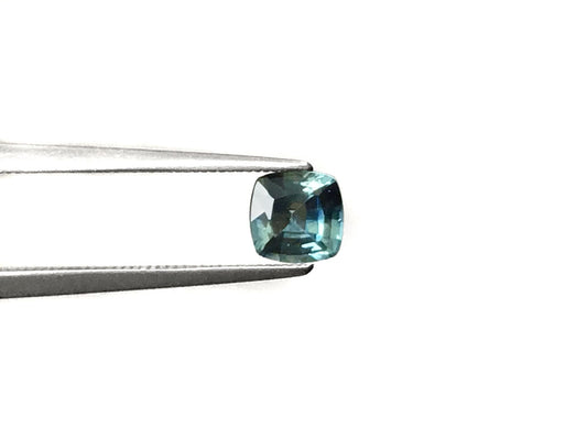 Natural Cushion-shape 0.79 carat Heated Teal Blue-Green Sapphire