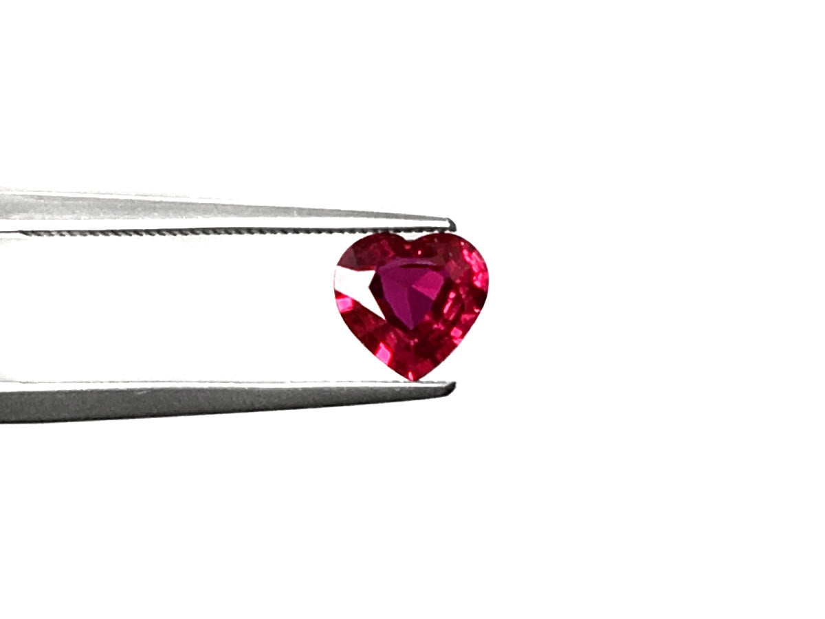 Natural Heart-shape 1.06 carat Red Ruby - GIA Certified