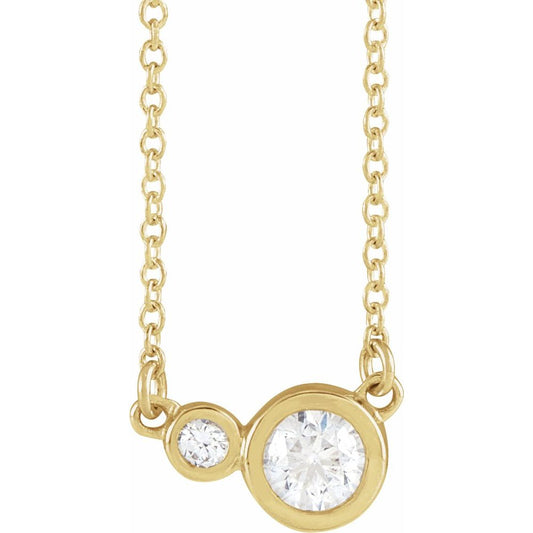 14k Yellow Gold 1/4 CTW Natural Diamond 18" Necklace