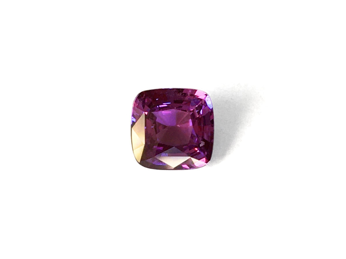 Natural Cushion-shape 3.12 carat Pinkish Purple Sapphire - GIA Certified