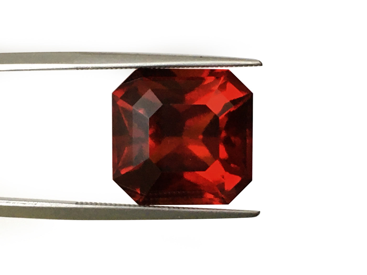 Natural Octagonal-shape 16.91 carat Red Hessonite Garnet