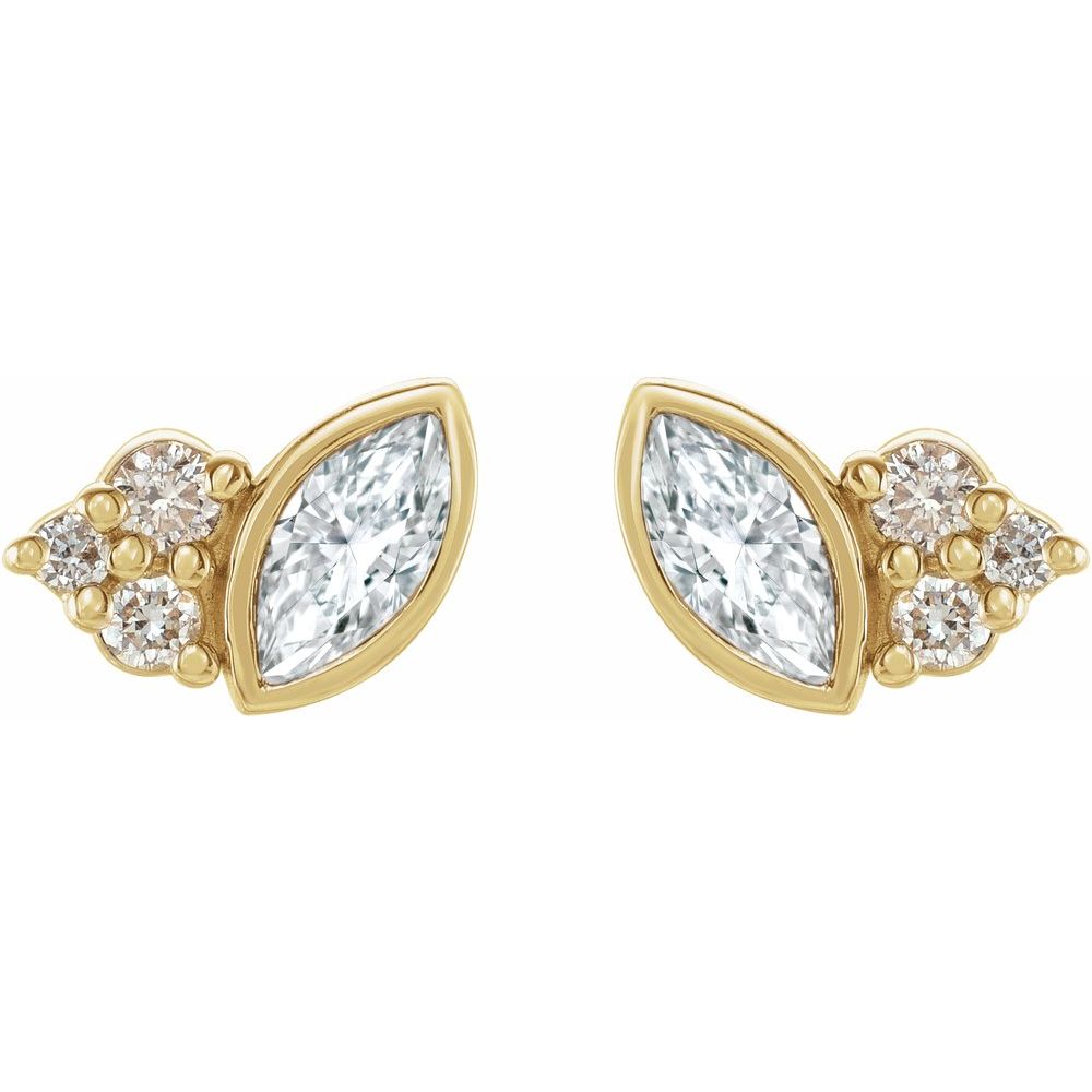 14k Yellow Gold 1/5 CTW Natural Diamond Earrings (G-H, I1)