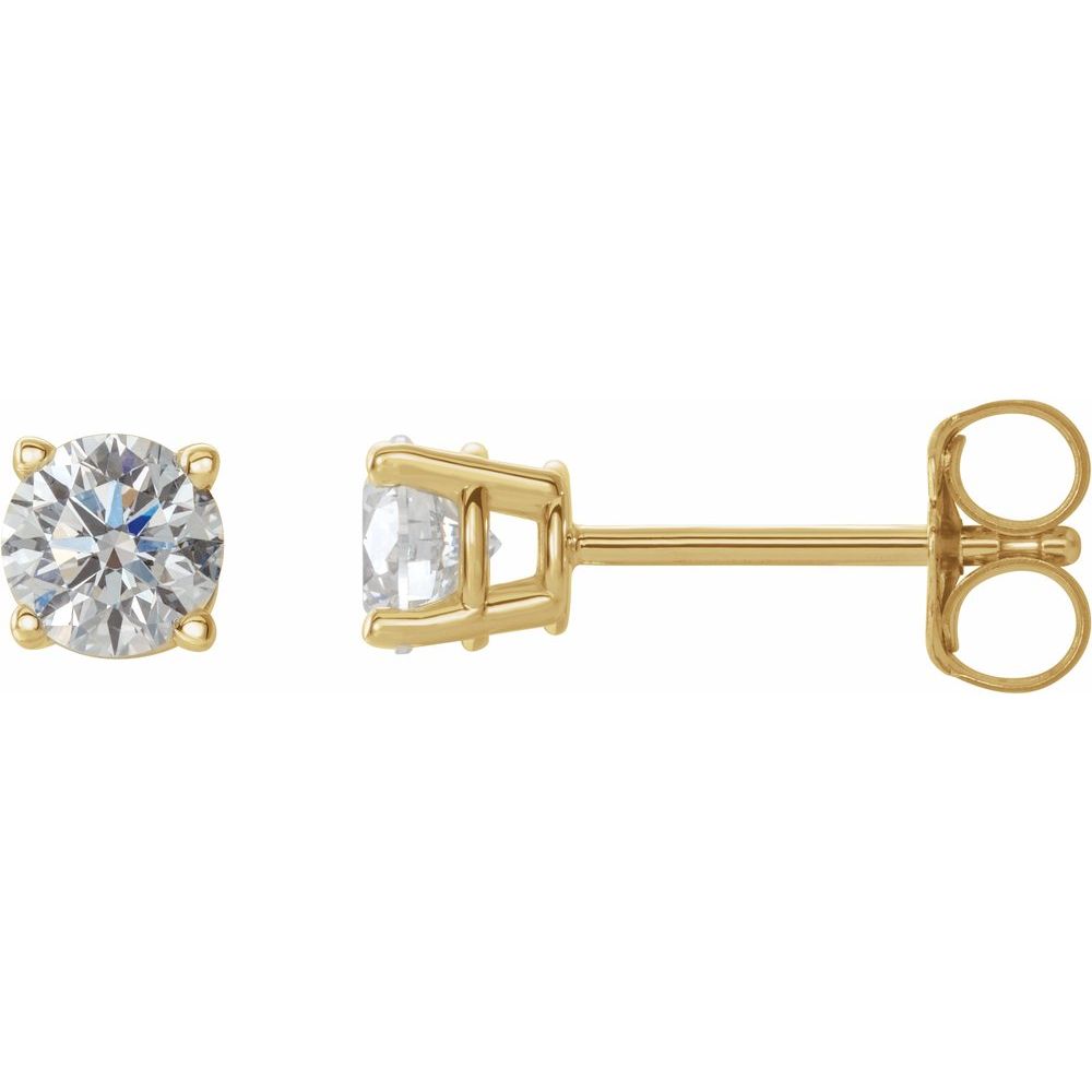 14k Yellow Gold 1/2 CTW Natural Diamond Stud Earrings